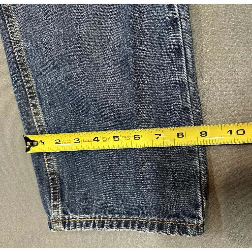 Levi's 505 Jeans Regular Straight Fit Mens Dark Blue Denim Size 38x32